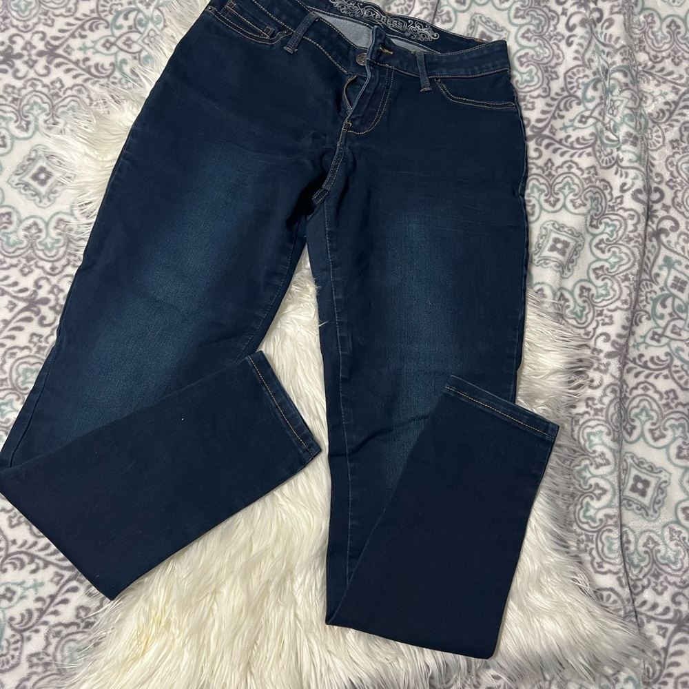 Express Women's Darkwash Skinny Jeans